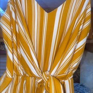 Yellow striped jumpsuit